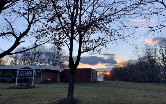 The sun setting on the Collier High School campus one evening. The beauty of the Collier campus continues to refresh staff and students even amid a difficult year. (Maddie Thompson)