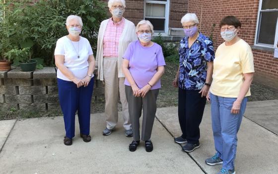 School Sisters of Notre Dame who are involved in criminal justice ministry shared reflections on their experience, including, from left: Srs. Mildred Loddeke, Geraldine Neier, Sharon Rose Terbrock, Carleen Reck and Elaine AuBuchon.