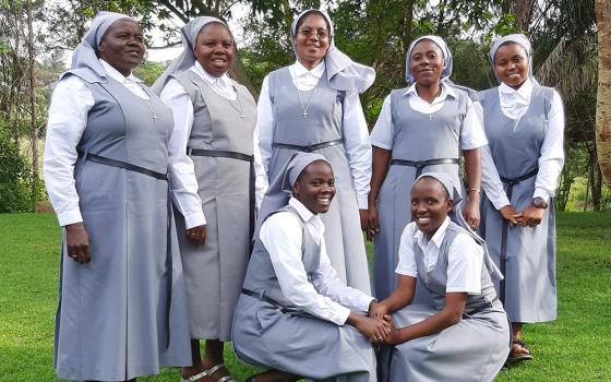 Sr. Leah Kavugho Paluku, second from left, is pictured with her community on an outing. (Courtesy of Leah Kavugho Paluku)