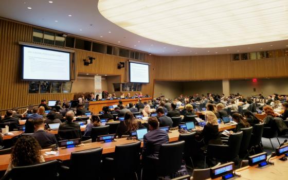 The Feb. 10 opening session of the United Nations' Commission on Social Development meeting on homelessness at the United Nations headquarters in New York City (GSR photo / Chris Herlinger)