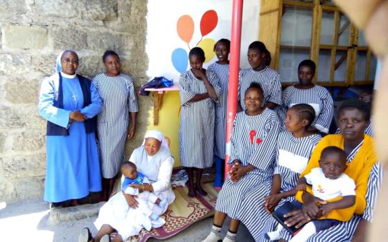 Dimesse sisters visit inmates at Nyahururu’s Thomson Falls Women’s Prison in Kenya. Some of the inmates here are taking care of their children while in prison. (Courtesy of the Dimesse sisters)